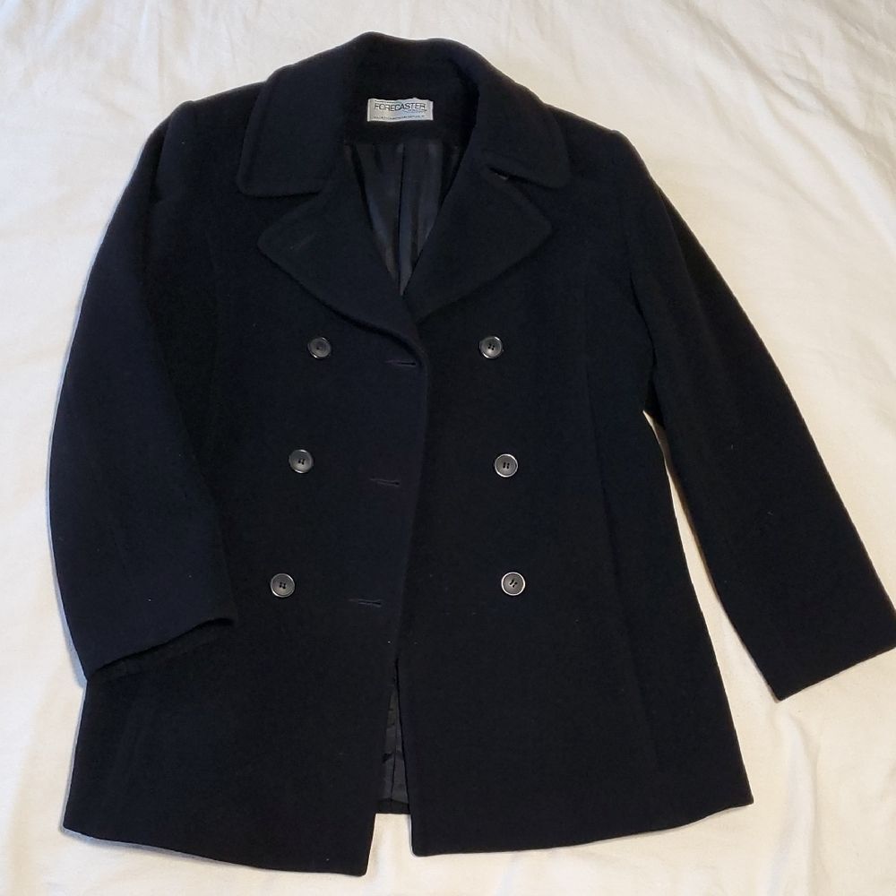 Forecaster Of Boston Classic Peacoat Wool Cashmere Blend Black Size 8